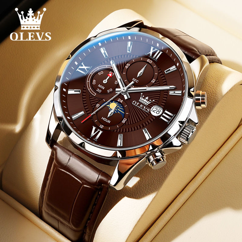 Swiss Certified 2025 นาฬิกาผู้ชายสไตล์ใหม่มัลติฟังก์ชั่น High-End Quartz นาฬิกาผู้ชาย