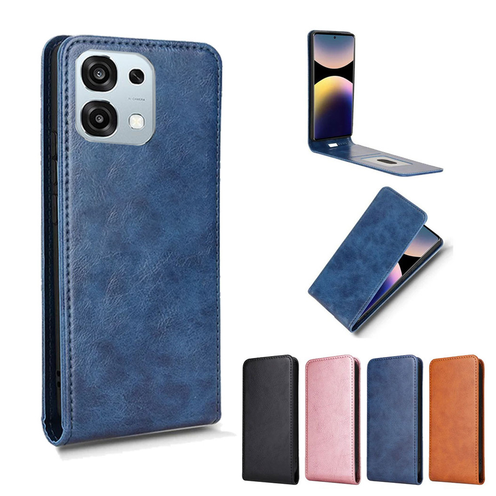 ปลอกสําหรับ OPPO A6 Pro 5G 4G 2025 Flip Vertical Case Flip Up และ Down Leather Phone Case Card Slot 