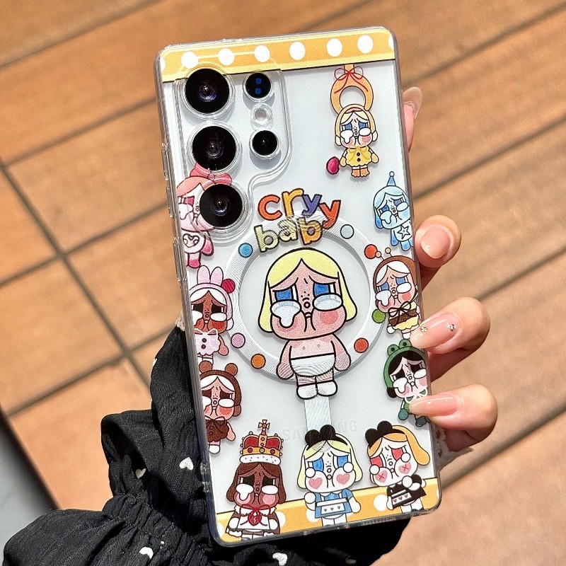 SAMSUNG สําหรับSamsung S25 Ultra S24 S23 FE S22 S21 FE Crybabyเคสโทรศัพท์สําหรับSamsung A55 A56 A16 