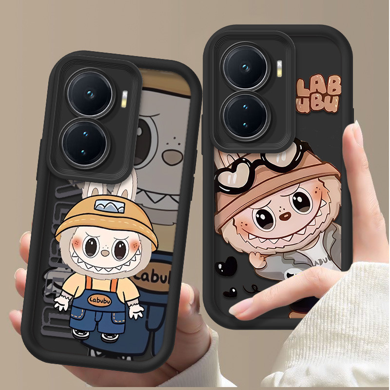 เคส Vivo Y16 4G เคส Vivo Y56 5G เคส ใช้งานร่วมกับ Cool การ์ตูน Labubu เลนส์ป้องกันเคสโทรศัพท์แบบนุ่ม