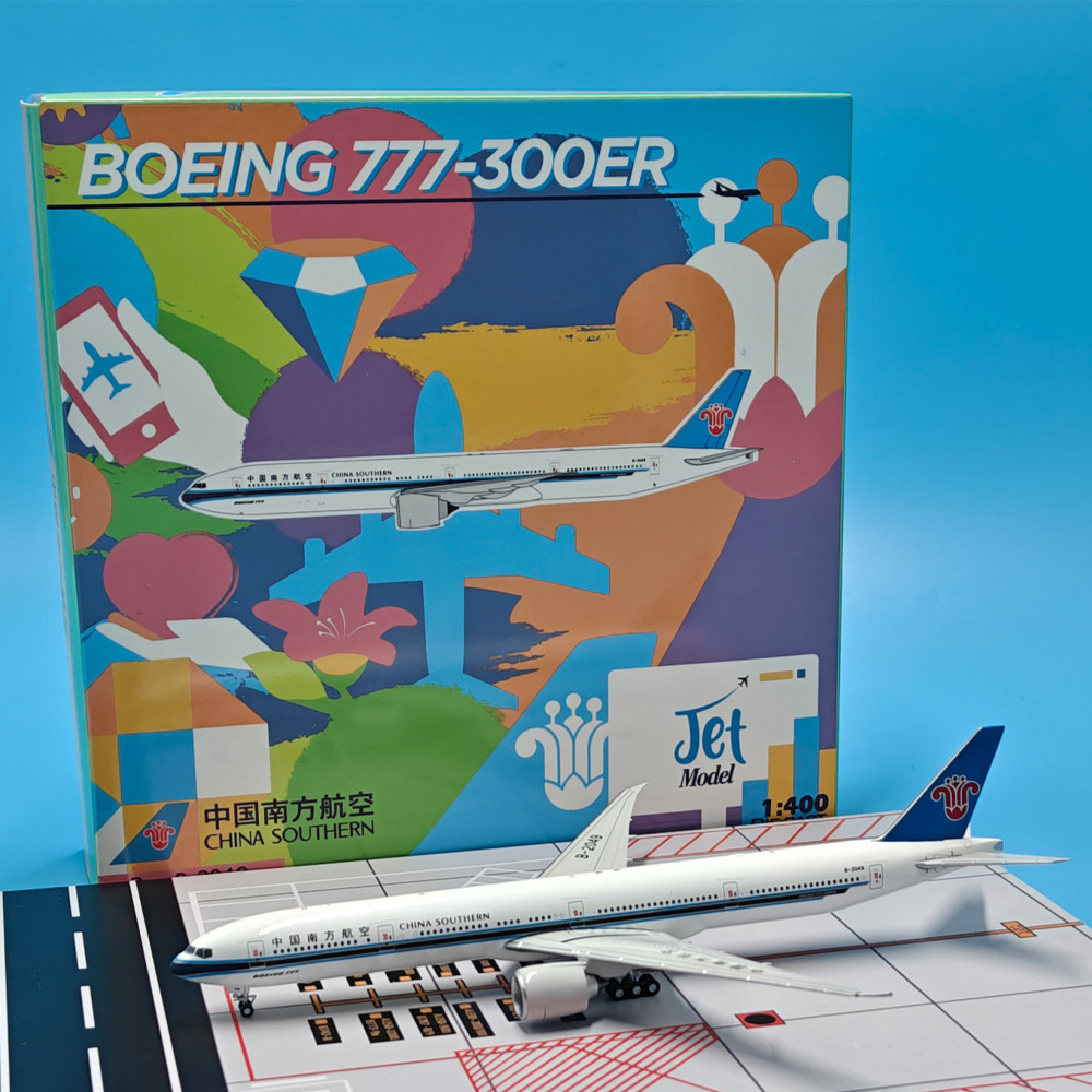 1: 400 South Airlines Boeing B777-300ER เครื่องบินผู้โดยสารจําลองเครื่องบินรุ่นเครื่องประดับ South A