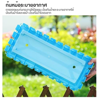 กระถางดอกไม้รูปรางน้ำ ตะกร้าไม้รั้วกระถางดอก 32*16*11cm อเนกประสงค์ กระถางดอกไม้พลาสติก เหมาะสำหรับสวน