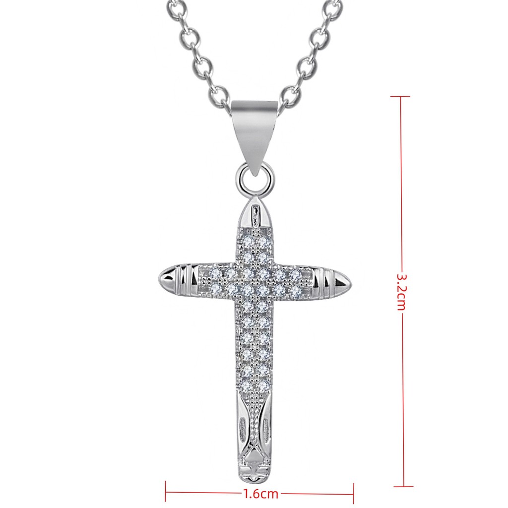 จี้สร้อยคอนำสมัย แบบกราฟิกทรงครอส สไตล์ Creative Hip-Hop VVC8