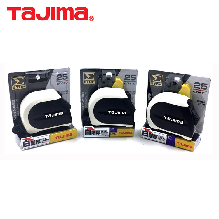 TaJIma TaJIma SFSS255/SFSSM2555 เทปวัดเหล็กหนา 5.5 ม. 25 มม. หัวเข็มขัดความปลอดภัยบรอดแบนด์