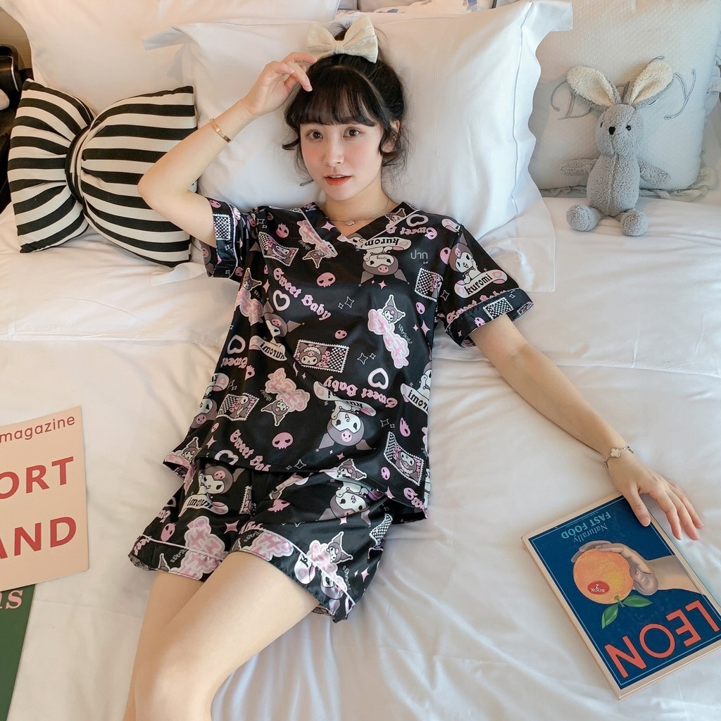 Zlf V คอชุดนอนผ้าไหมน้ําแข็ง Cloud Duck GT M Shop Lzboi 4 th ✨pluto218.th✨