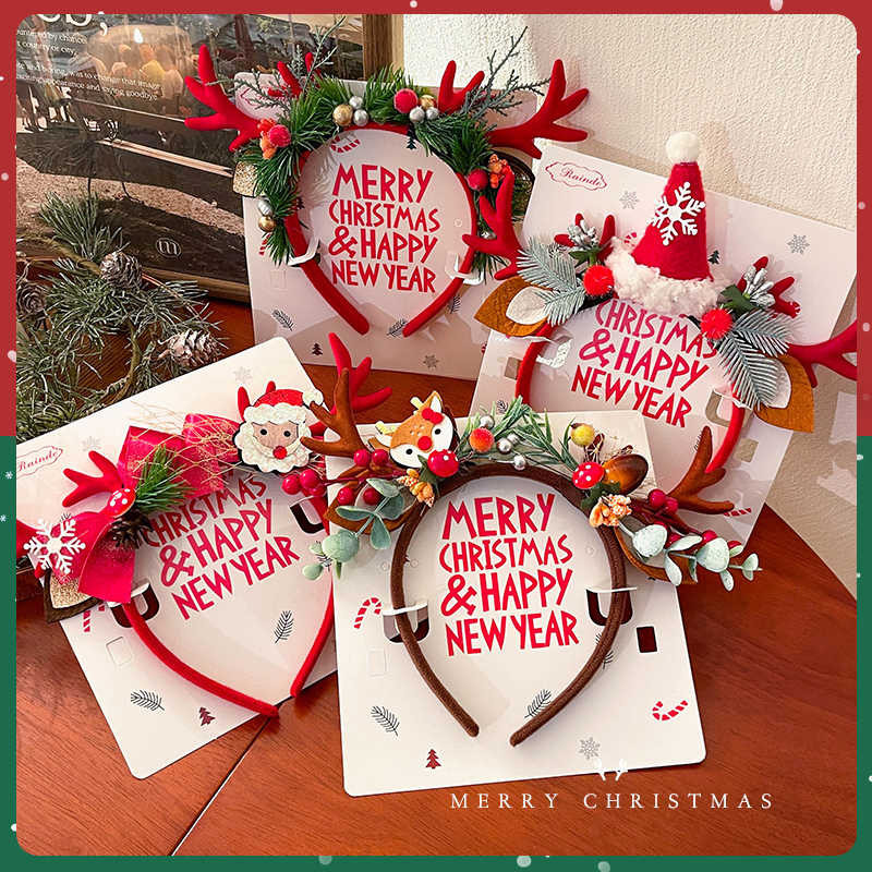 ที่คาดผมคริสต์มาสดอกไม้ ผมแบบสัปดาห์ศักดิ์สิทธิ์สำหรับเขากวาง