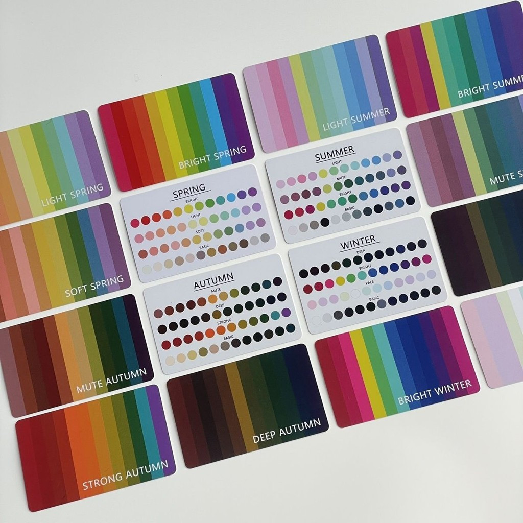 PP Korean Color Test Four Seasons12Seasonal Portable Color Card Color Group Clothing Makeup Color Im