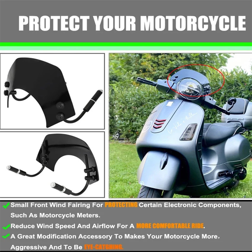 สําหรับ GTS 125 200 300 GTS300 GTV300 GTS125 LX50 LX125 LX150 รถจักรยานยนต์กระจกกระจกสกู๊ตเตอร์ Flys