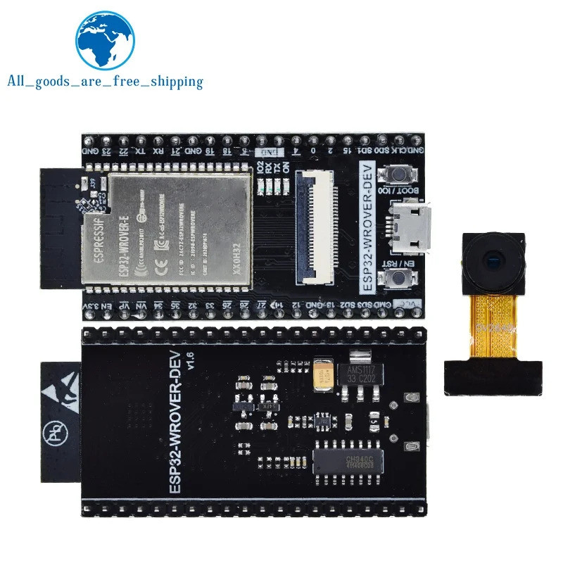 2022 ใหม่ล่าสุด ESP32 CAM โมดูลกล้อง ESP32-WROVER Board พร้อมกล้อง Wi-Fi โมดูลบลูทูธสําหรับ Arduino 