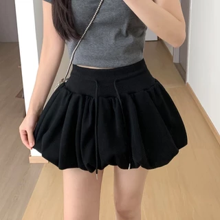 Araya Lady กระโปรงบอลลูนสุดฮิต กระโปรงสั้นทรงพองๆ สไตล์บับเบิ้ล เอวสูง มีกางเกงซับใน รุ่น H2121