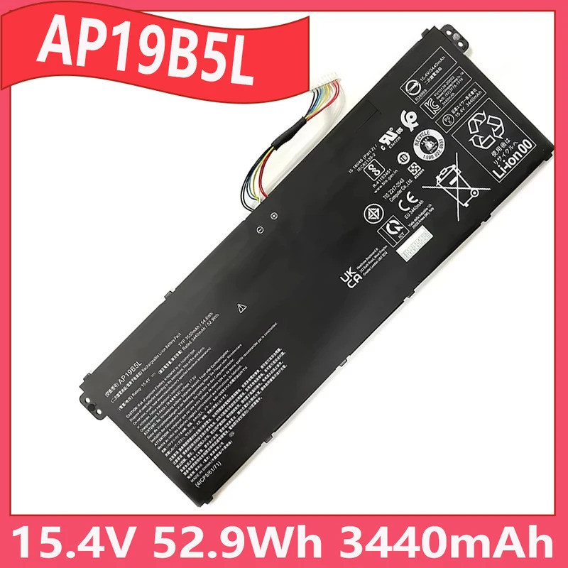 AP19B5L 15.4V 52.9Wh 3440mAh แบตเตอรี่แล็ปท็อปสําหรับ Acer Aspire 5 A515-43 SF314-42 Vero AV15-51 SP