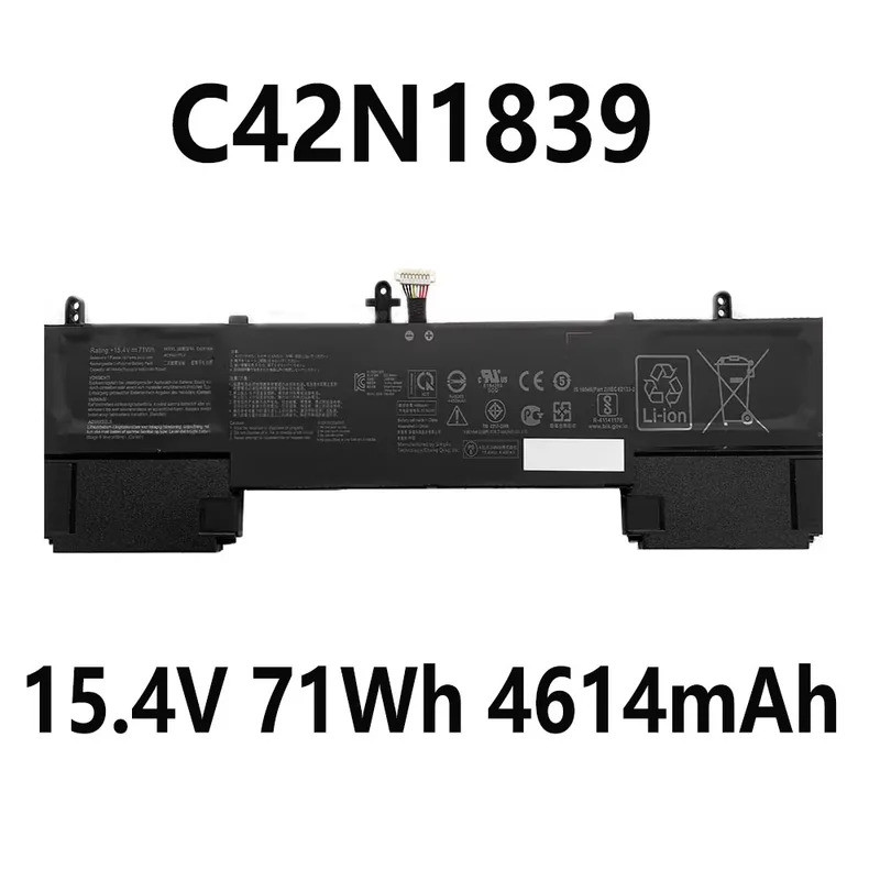 C42N1839 15.4V 71Wh 4614mAh แบตเตอรี่แล็ปท็อปสําหรับ ASUS Zenbook 15 Q546F UX534FTC UX534FT UX563FD 