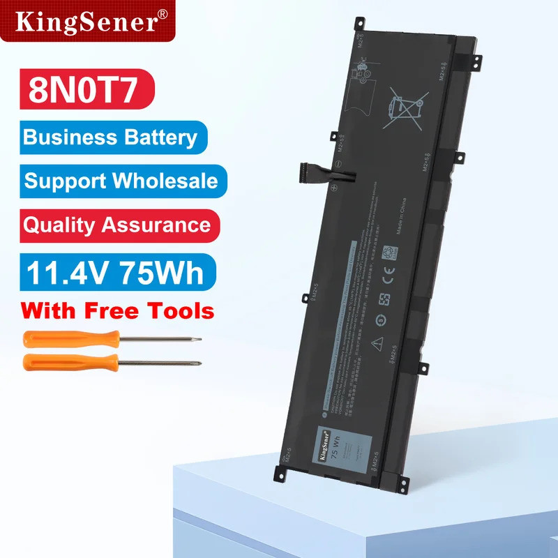 KingSener 75Wh 8N0T7 แบตเตอรี่แล็ปท็อปสําหรับ Dell XPS 15 9575 2-in-1 Precision 5530 2-in-1 Series P
