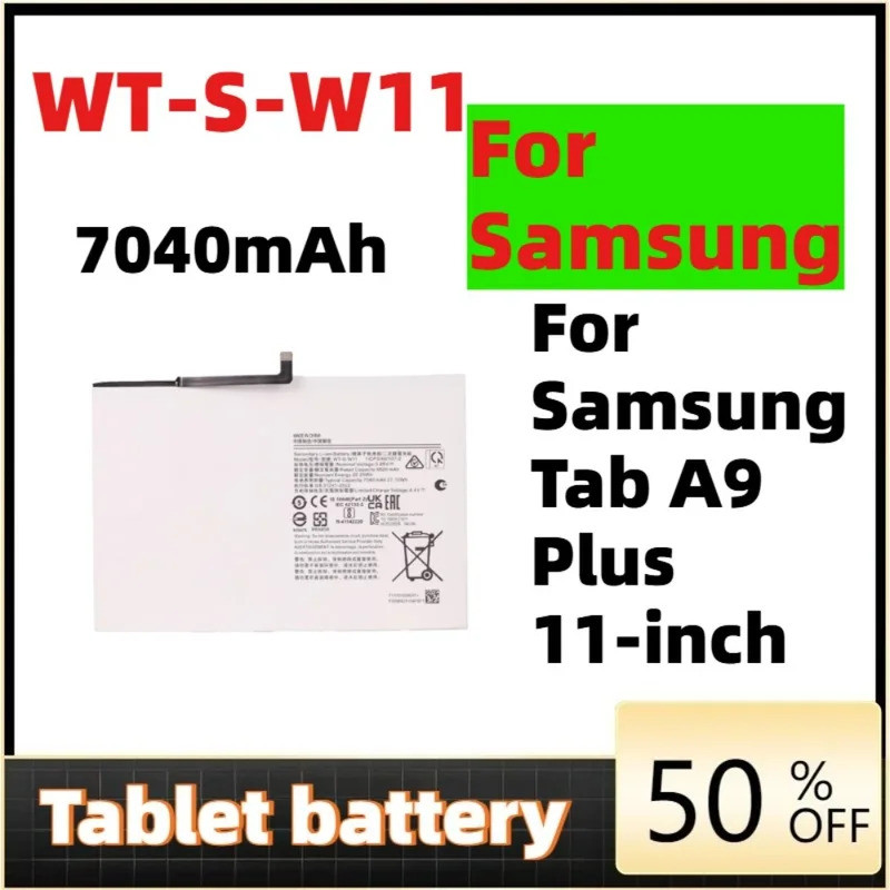 WT-S-W11 7040mAh แบตเตอรี่ทดแทนสําหรับ Samsung Galaxy Tab A9 + /Tab 11 SM-X210 แท็บเล็ต batteria