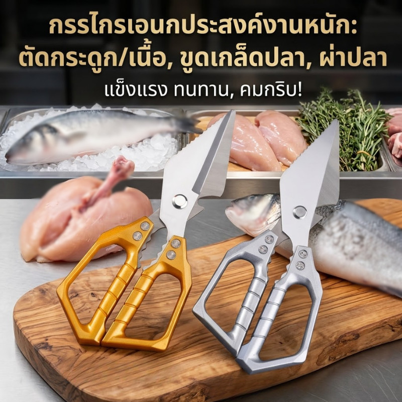 shopping mall  กรรไกรทำครัว มีดและกรรไกร รุ่น Clever Cutter กรรไกรอเนกประสงค์ 3-in-1 สำหรับผักและผลไม้ อุปกรณ์ทำอาหาร