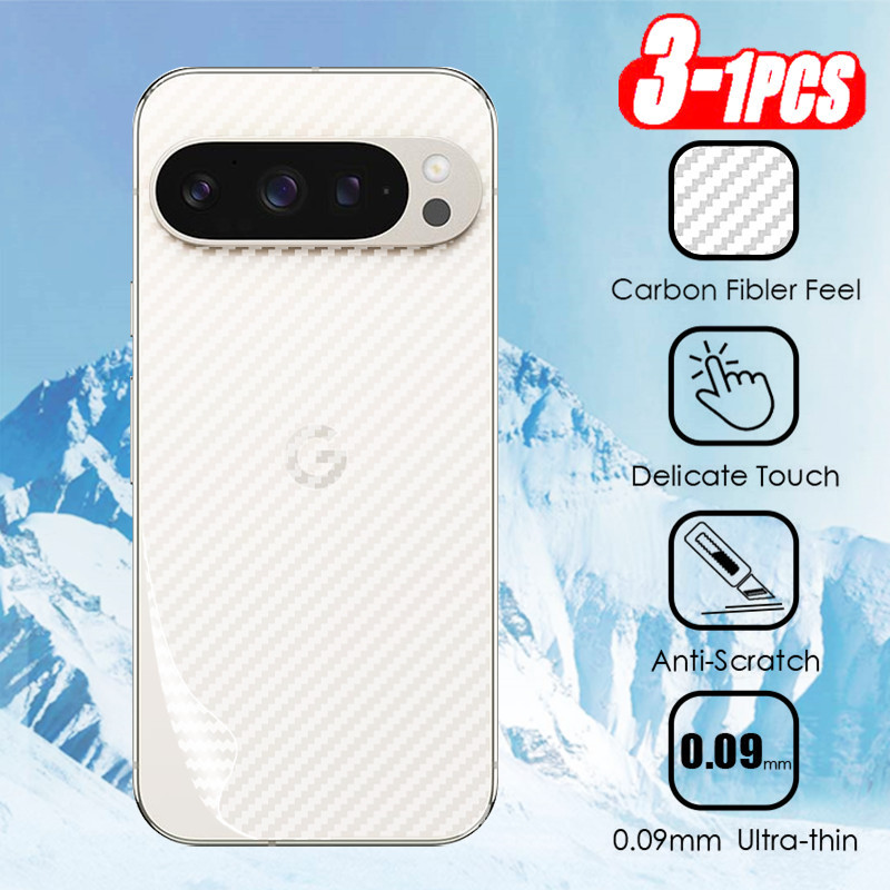 1-3Pcs คาร์บอนไฟเบอร์สติกเกอร์ด้านหลังสําหรับ Google Pixel 10a 9a 8a 7a 6a 9 10 Oil-Proof โทรศัพท์หน