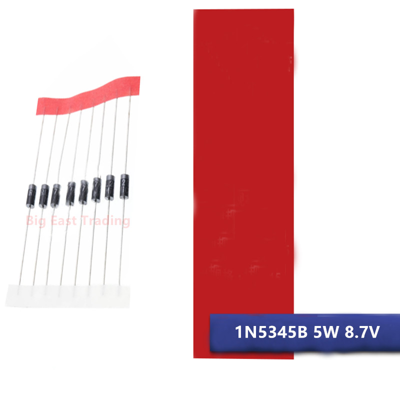 20PCS 1N5345B 5W 8.7V ใส่เชื่อมหลอดปรับแรงดันไฟฟ้า 5W โดยตรงรับประกันคุณภาพ