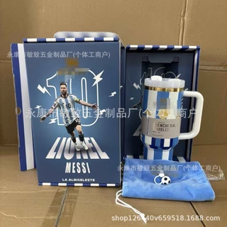 26 สินค้าใหม่ Megamo Football World Cup Cross-Border สไตล์ใหม่ความจุขนาดใหญ่ 40oz Stanley Thermos Cup Big Mac Straw Cup