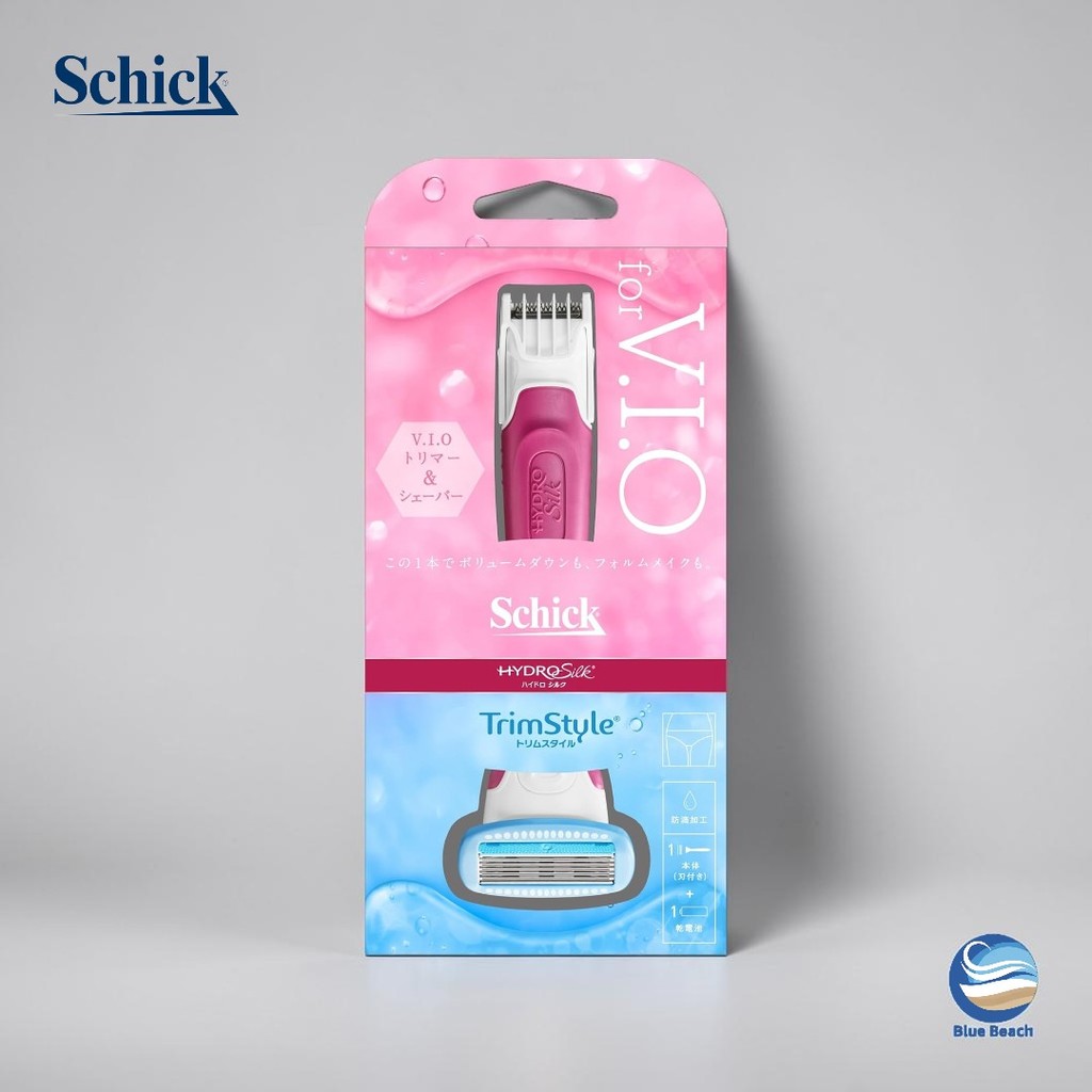 Schick Hydro Silk TrimStyle 2 in 1/5 ใบมีด/ทริมเมอร์บิกินี/4 ระดับ/เจลบำรุง/HYSV-11/แท้