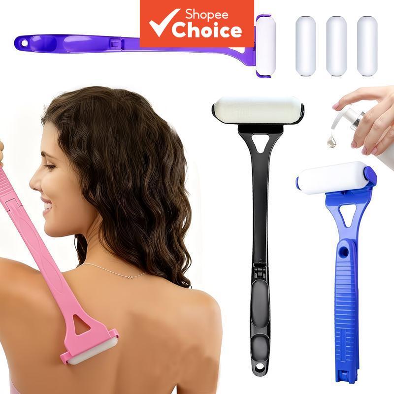 Lotion Applicator 1Set for Back & Body, Sunscreen Application Roller with Long Reach Folding Handle - Apply Lotion, Moisturizer, Cream, Ointment, Self Tanner