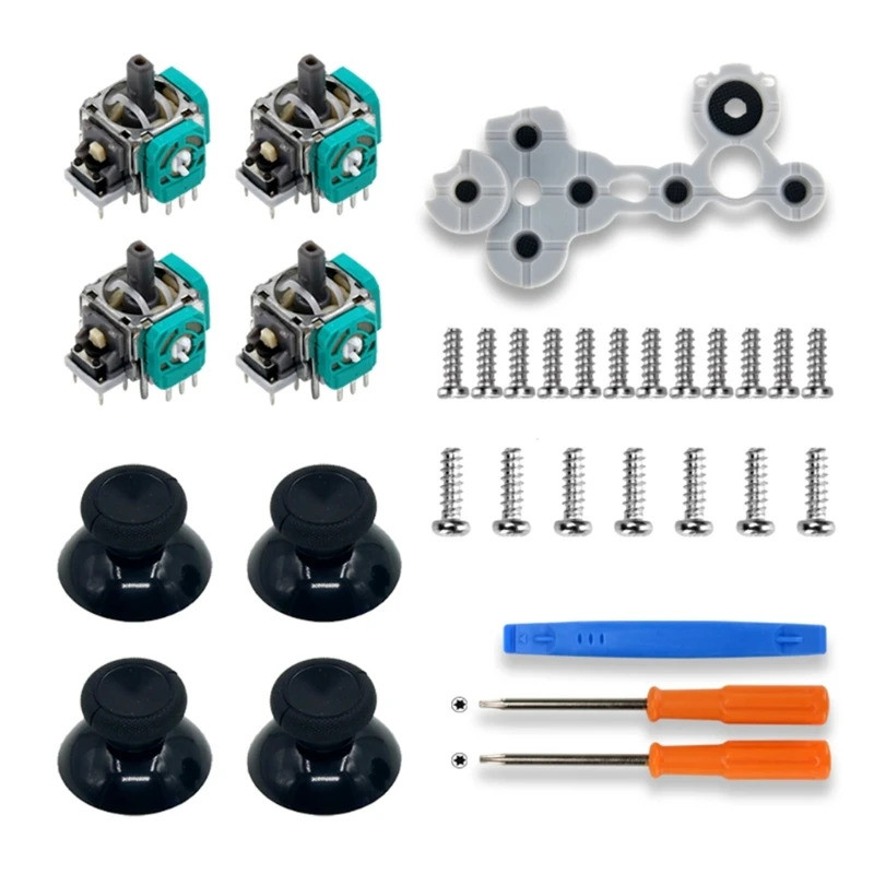 3D Analog Joystick Sensor โมดูลหมวก Conductive ยางซิลิโคนสกรูเครื่องมือสําหรับ XBOX ONE/XBOX Series 