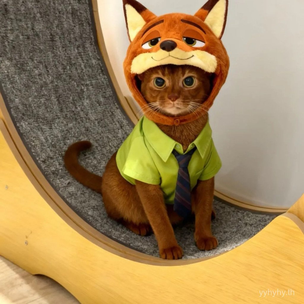 ฤดูใบไม้ร่วงฤดูหนาวหนา Judy Nick กระต่ายสัตว์เลี้ยงหมวกแมวขนาดเล็กสุนัขตํารวจเจ้าหน้าที่ตุ๊กตาหมวกอบอุ่นลูกสุนัข Cat Warm Cross-Dressing Photo Props QOHL