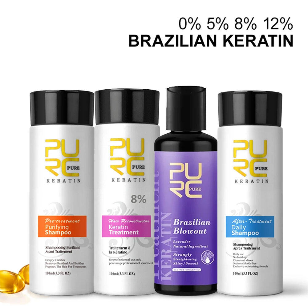 PURC Keratin Treatment แชมพู ครีมนวดผม ผลิตภัณฑ์ยืดผม Smoothing Repairing Hair Mask Curly Hair Strai