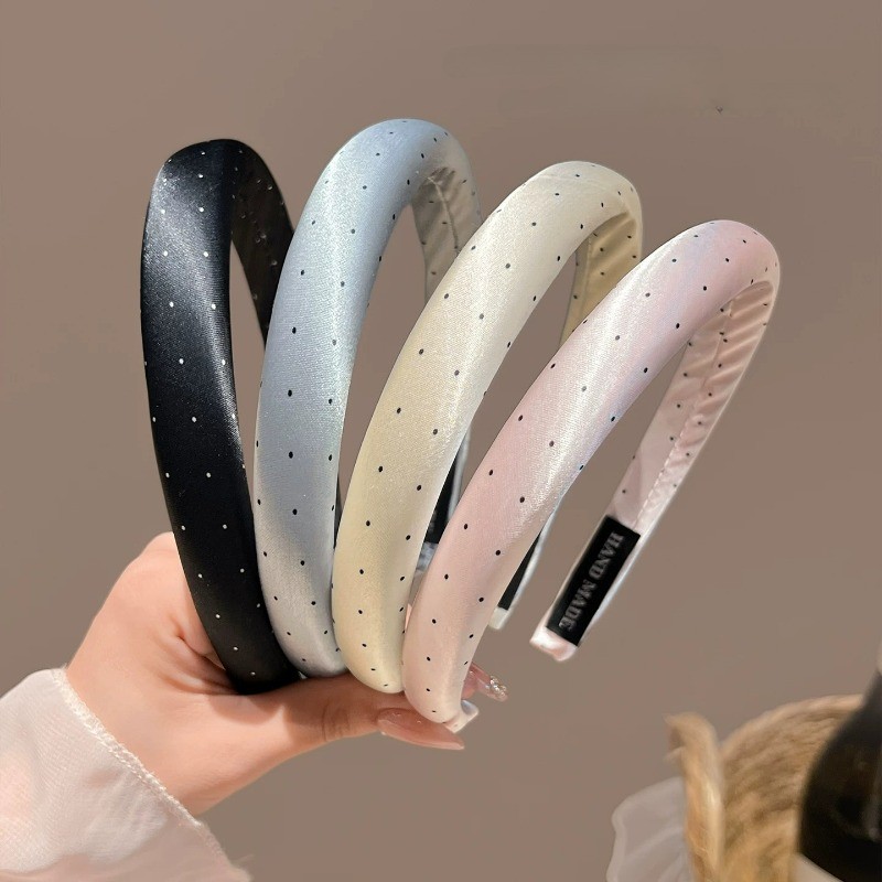 No-Slips Vintage Elegant French Elegant Satin Polka Dot รูปที่ 5