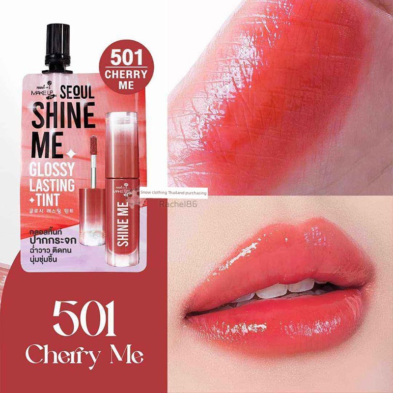 น้ำตาลกรวด ลิปมัน ประเทศไทย 711 ลิปกลอส Nami Shine Me Shine ลิปกลอสติดทนนาน Mirror Dye Lip Liquid Tr