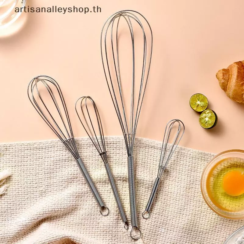 Artisanalleyshop ตะกร้อมือสแตนเลสขนาดเล็กสำหรับตีไข่และครีม