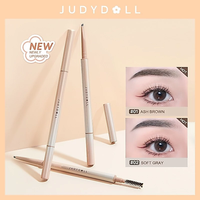 ยอดนิยม Judydoll ดินสอเขียนคิ้ว หัวเหลี่ยม กันน้ํา Skinny Eyebrow Pencil เครื่องสำอางดอลลี่
