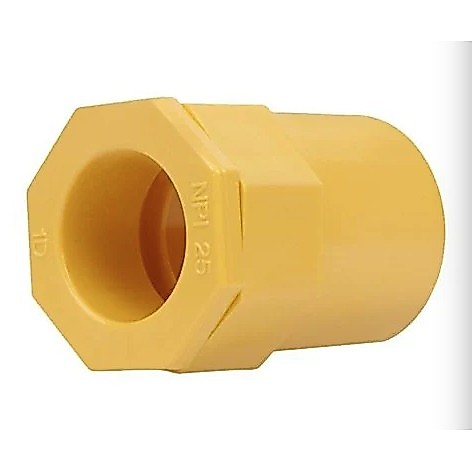 SCG ข้อต่อเข้ากล่อง คอนเน็คเตอร์ PVC สีเหลือง สำหรับท่อร้อยสายไฟสีเหลือง (10 ชิ้น/Pack)