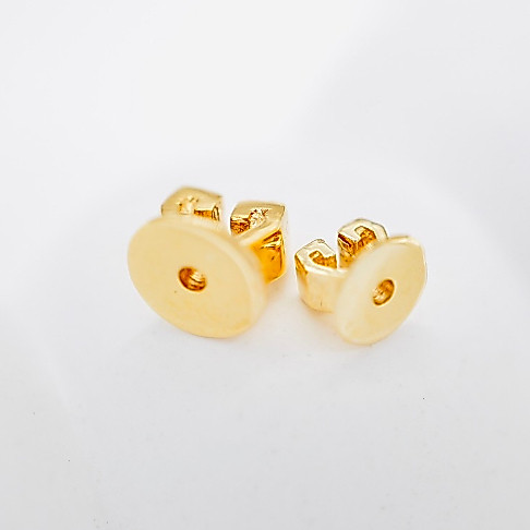 [ PCPY Jewelry ] อะไหล่แป้นต่างหูขนาดมาตราฐาน ทองคำแท้9K (ทอง37.5%) [9KPES / 9KPEM]
