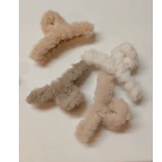 F068 กิ๊บติดผม กิ๊บหนีบผม ผ้ากำมะหยี่ขนนุ่ม สไตล์เกาหลี กิ๊บติดผมน่ารัก 1ชิ้น