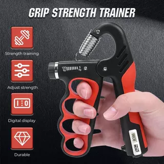 Hand Gripper Strengthener ปรับความต้านทาน Forearm Trainer Grip Exerciser พร้อมเคาน์เตอร์เครื่องมือฟิตเนส