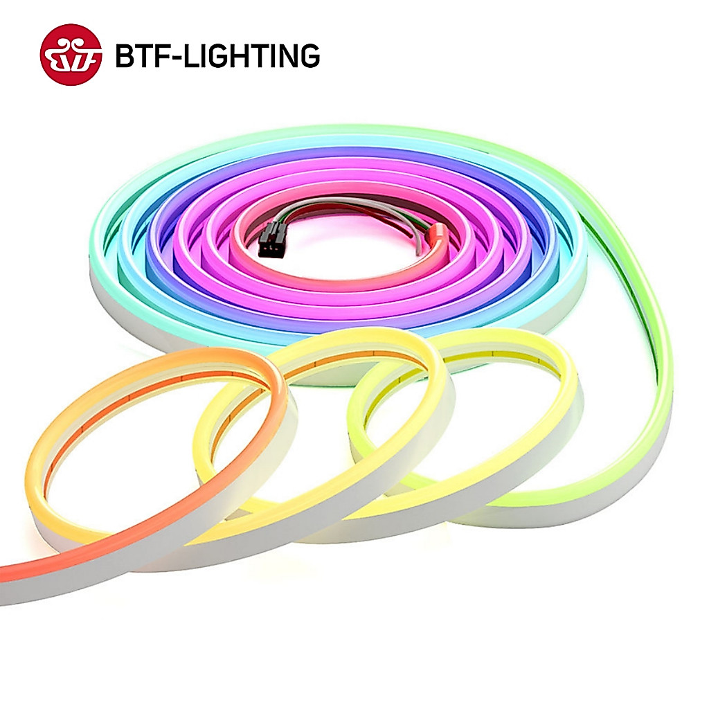 BTF-LIGHTING WS2811 แถบแสงนีออน RGB IC กันน้ํา IP67 แอดเดรสได้ ซิลิโคนภายนอก 1 IC ควบคุม 6 LED DC24V