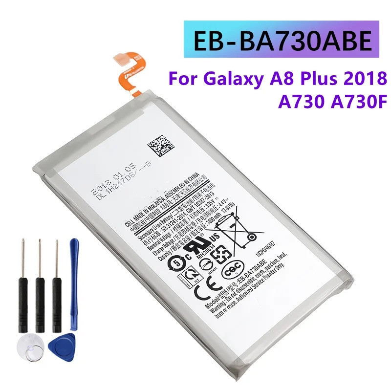 EB-BA730ABE แบตเตอรี่ 3500mAh สําหรับ Samsung Galaxy A8 Plus A8+ (2018) SM-A730 A730F A730DS A730X +