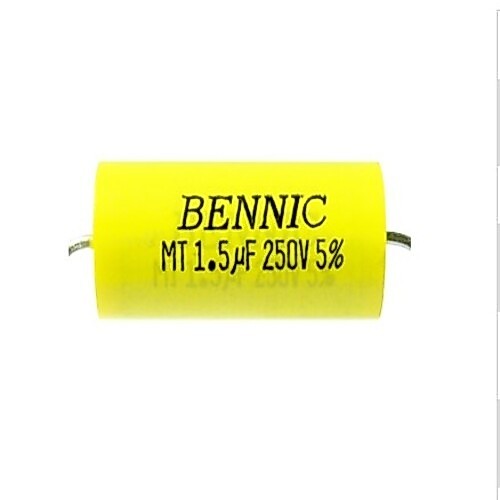 BENNIC (สีเหลือง) C 1.5 UF 250VDC MET YELLOW c ใส่ลำโพง cเสียงแหลม คาปา เสียงแหลม ลำโพง C เสียงแหลม คอนเดนเซอร์