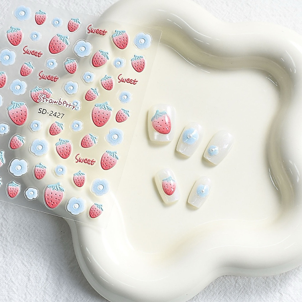 5D FLOATING STICKER BEAUTIFUL STRAWBERRY ( 2427 )