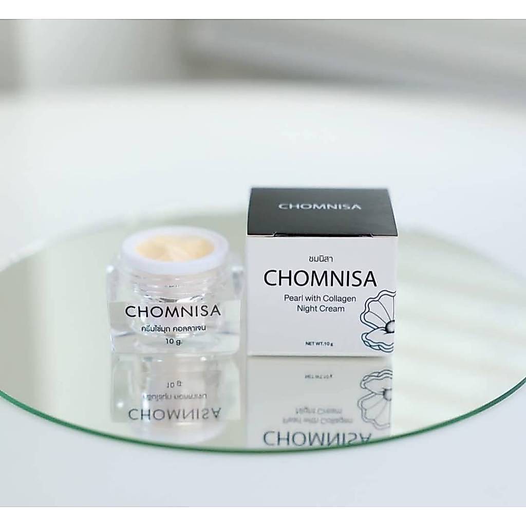 ( ของแท้ ) ครีมชมนิสา ครีมไข่มุกคอลลาเจน เพื่อผิวหน้าได้ทั้ง ญ/ช ( 10 กรัม )