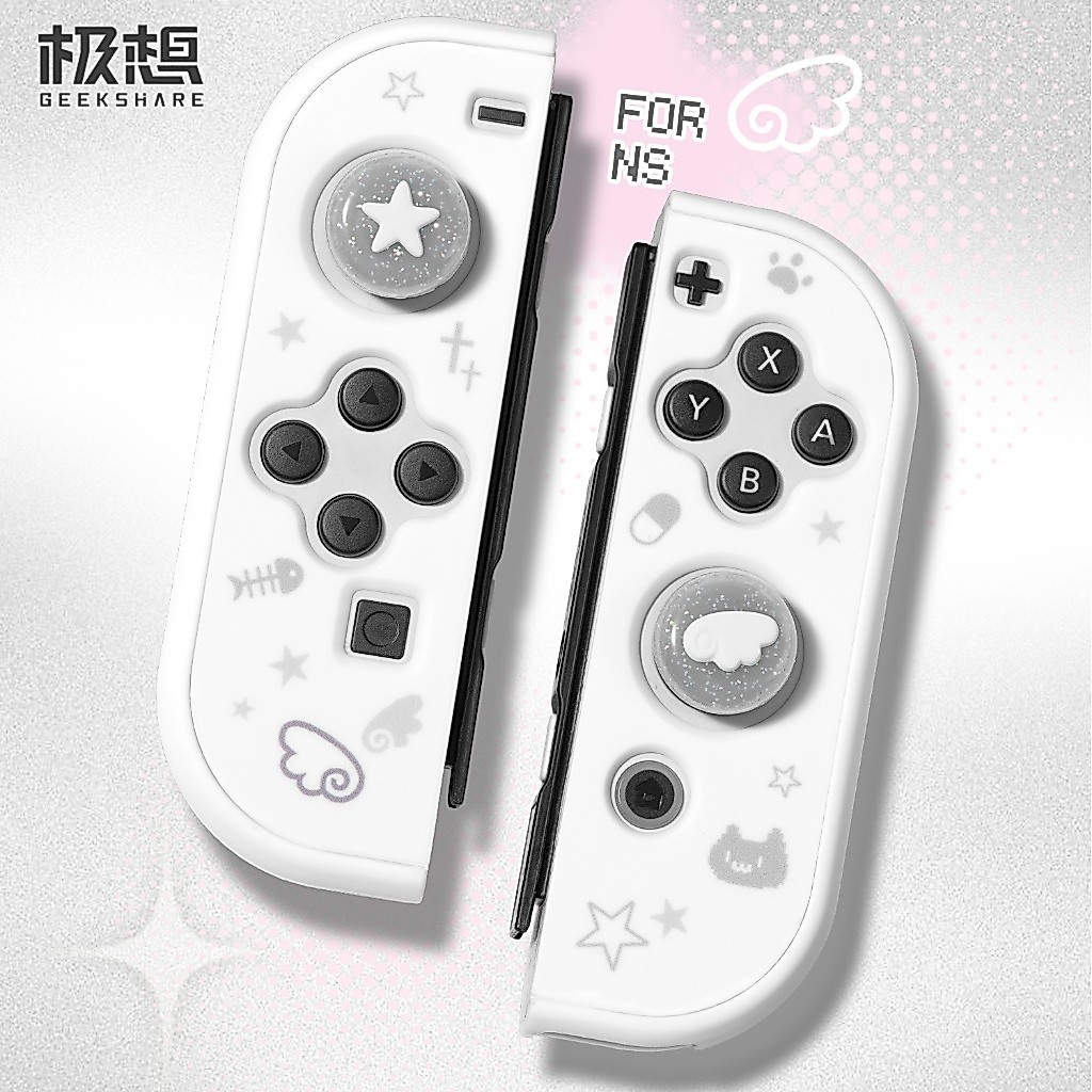 Geekshare สบู่ฟองน่ารักซิลิโคน Thumb Grip Caps สําหรับ Nintendo Switch OLED