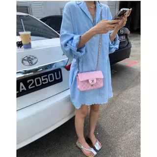 MIMI เดรสเชิ้ตตัดต่อลูกไม้คอวีตัวใหญ่ แขนยาว สีขาว ดูดีสุดๆ เสื้อผ้าแฟชั่น ทรงตรงหลวมๆ สำหรับผู้หญิง#W520