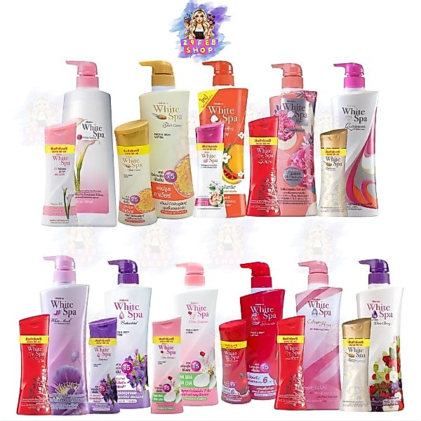 (1แถม1) Mistine White Spa Lotion 400ml+80 ml มิสทีน ไวท์สปา โลชั่น💓