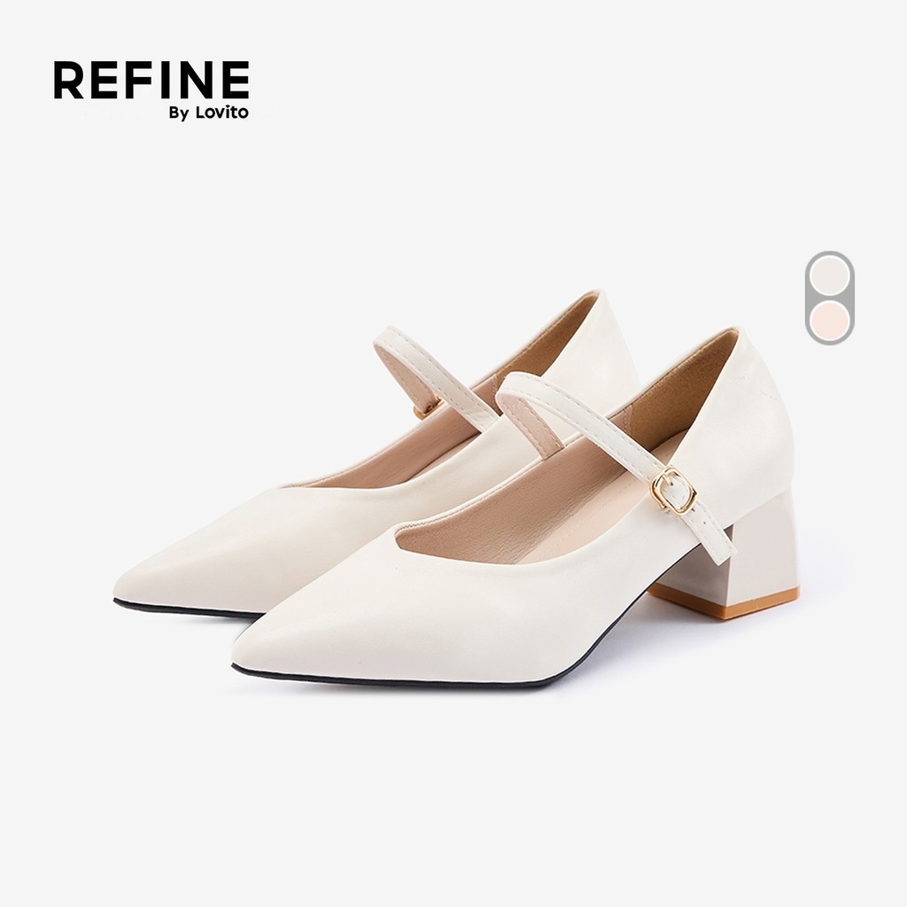 (Refine by Lovito) รองเท้าส้นสูงสตรีสวยหรู ใส่เดินทางสบาย รุ่น LR31E043