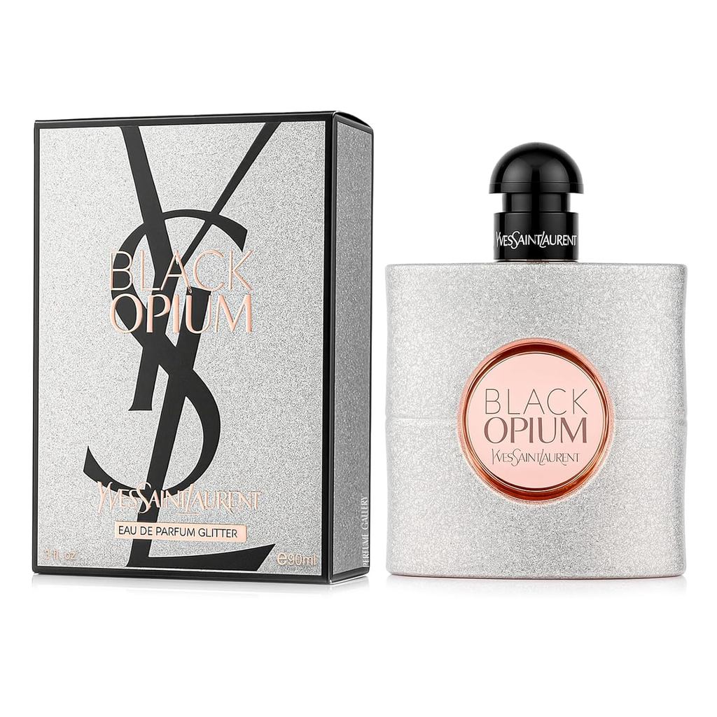 Black Opium Glitter โดย Yves Saint Laurent สําหรับผู้หญิง - สเปรย์ EDP 3 ออนซ์ CQTP