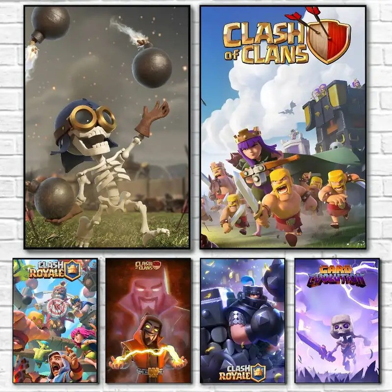 โปสเตอร์ C-Clash Of Clans สำหรับห้องนอนหรือนั่งเล่น พร้อมมอบเป็นของขวัญ