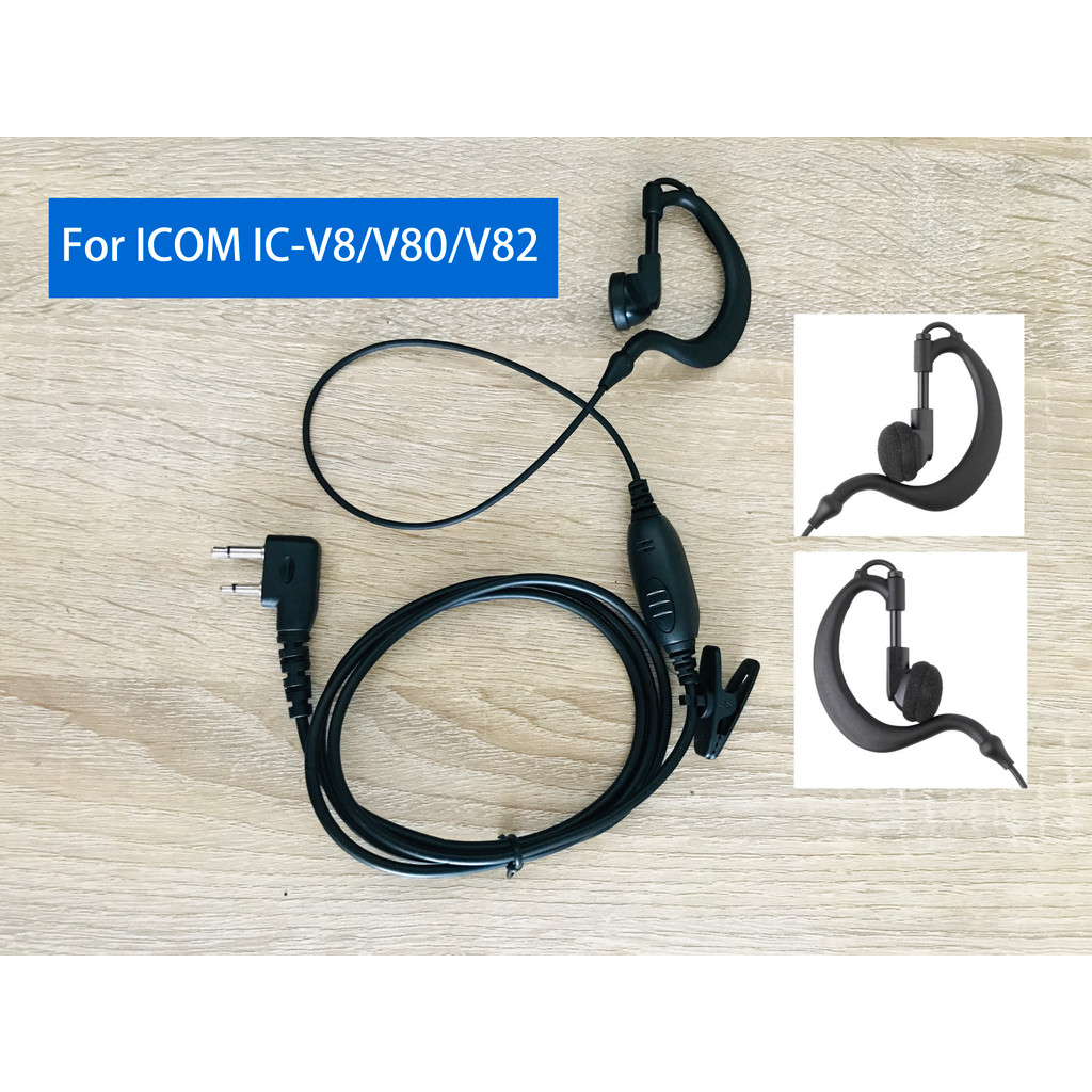 ชุดหูฟังวิทยุสําหรับ ICOM IC-V8 V80 V82 พร้อมไมโครโฟน Push-To-Talk