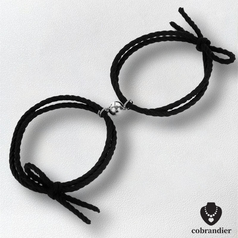 CODส่งเร็ว⚡สร้อยข้อมือยางแม่เหล็กสำหรับนักเรียน กำไลข้อมือคู่รักแบบเชือกแม่เหล็ก - รูปที่ 2