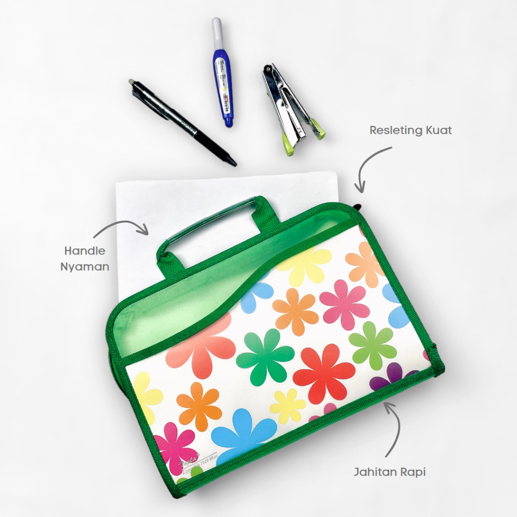 Topla Zipper File 1929 Mini Childrens Document Folder – Paper File Folder Bag with Zipper & Handle