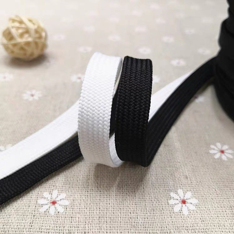 เชือกพลาสติกสำหรับหมวกและรองเท้า ขนาด 6mm, 8mm, 10mm สีดำ ใช้งานได้หลากหลาย เช่น เป็นสายรัดหมวก เชือ